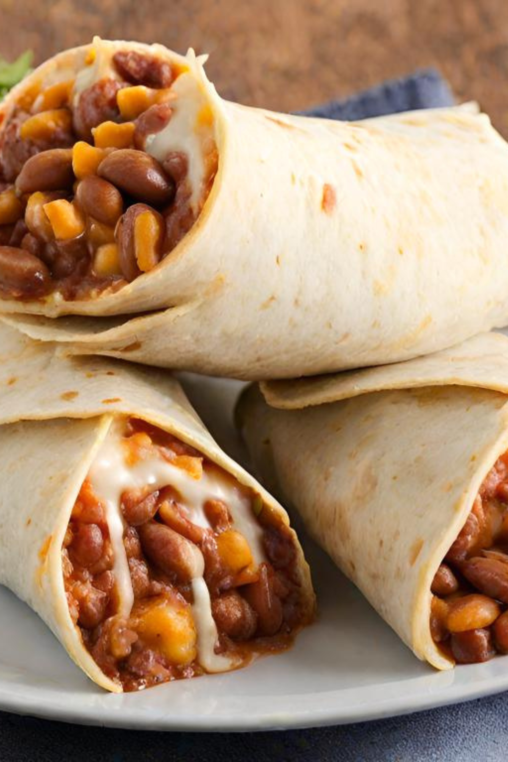 Cheesy Bean Burritos