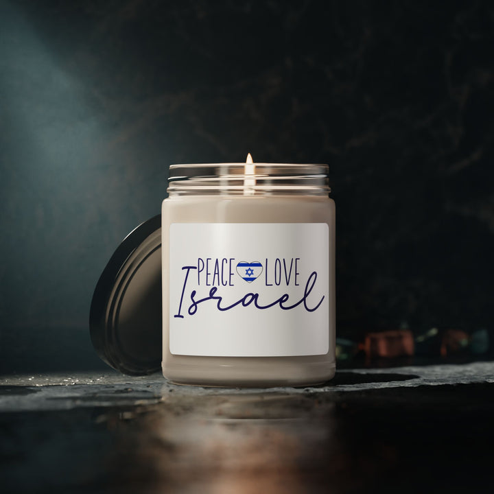 Peace, Love, Israel 9oz Scented Soy Jar Candle-Rockaway Gypsea