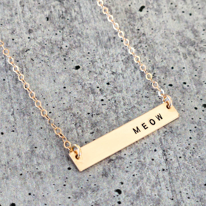 MEOW Bar Necklace Salt and Sparkle