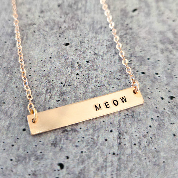 MEOW Bar Necklace Salt and Sparkle