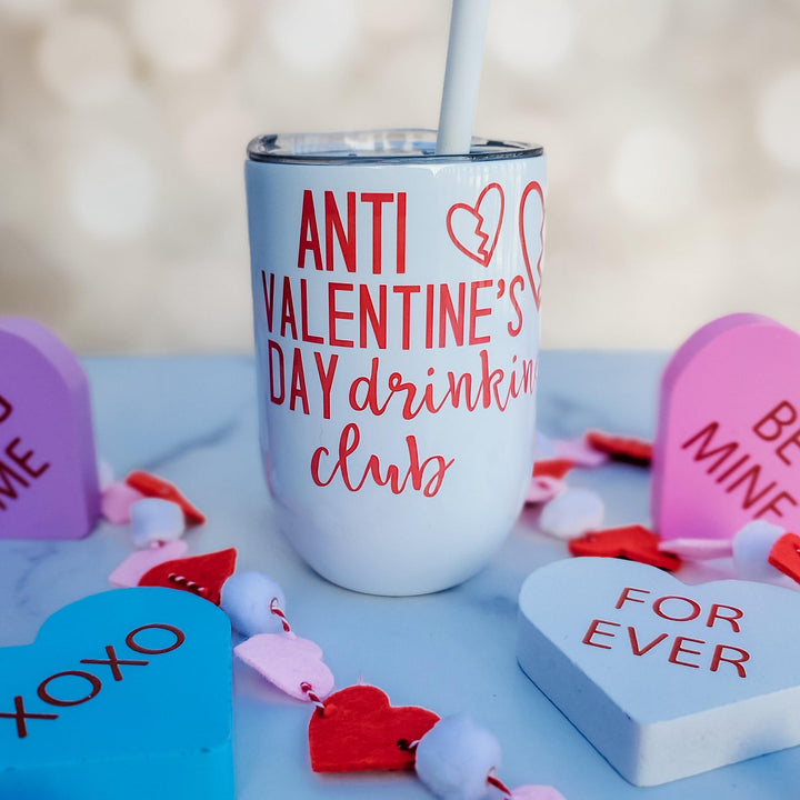 Anti Valentine's Day Wine Tumbler Salt and Sparkle