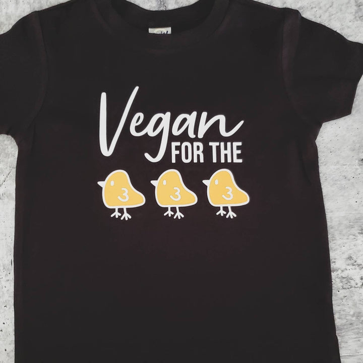 Vegan Daddy and Me Gift Set - Vegan for the Chicks Father's Day Gift - Daddy and Son Matching Set - Gift for Vegan Family - Toddler and Dad