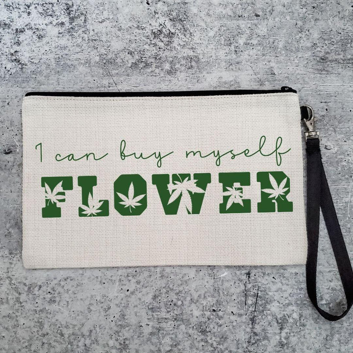 I Can Buy Myself Flower 420 Wristlet Bag Salt and Sparkle