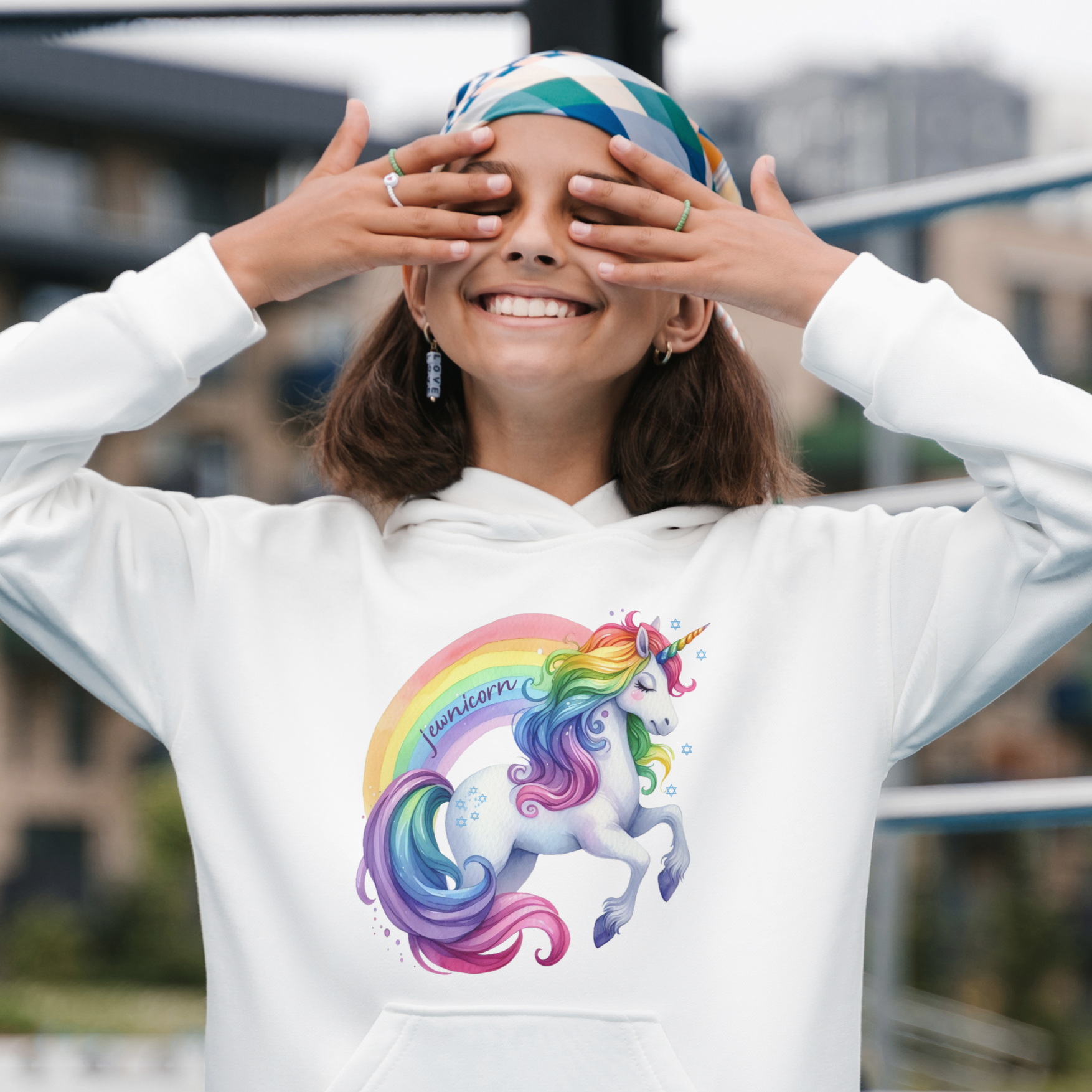 Jewnicorn Kids Hoodie Salt and Sparkle