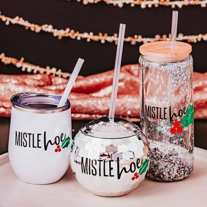 Mistlehoe Christmas Snowglobe Tumbler Salt and Sparkle