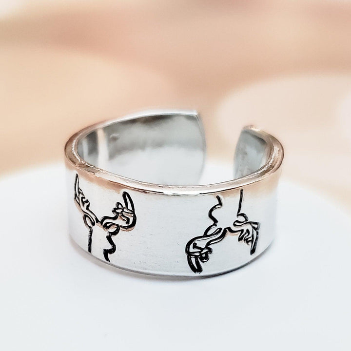 Reindeer Middle Finger Christmas Ring Salt and Sparkle