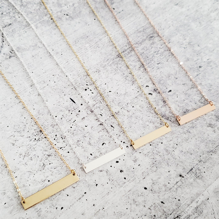 Star Lover Bar Necklace - Minimalist Celestial Jewelry for Women Salt and Sparkle