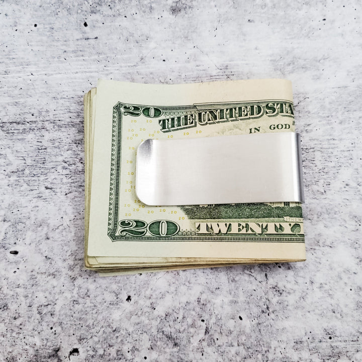 Weed Money Money Clip – Funny Men’s Gift – Personalized Brass, Aluminum, or Sterling Silver Cash Holder Salt and Sparkle