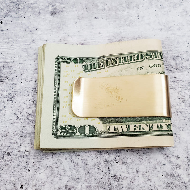 Weed Money Money Clip – Funny Men’s Gift – Personalized Brass, Aluminum, or Sterling Silver Cash Holder Salt and Sparkle