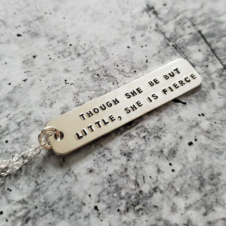 Graduation Bar Necklace for Her - Little But Fierce Class of 2025 Jewelry Salt and Sparkle