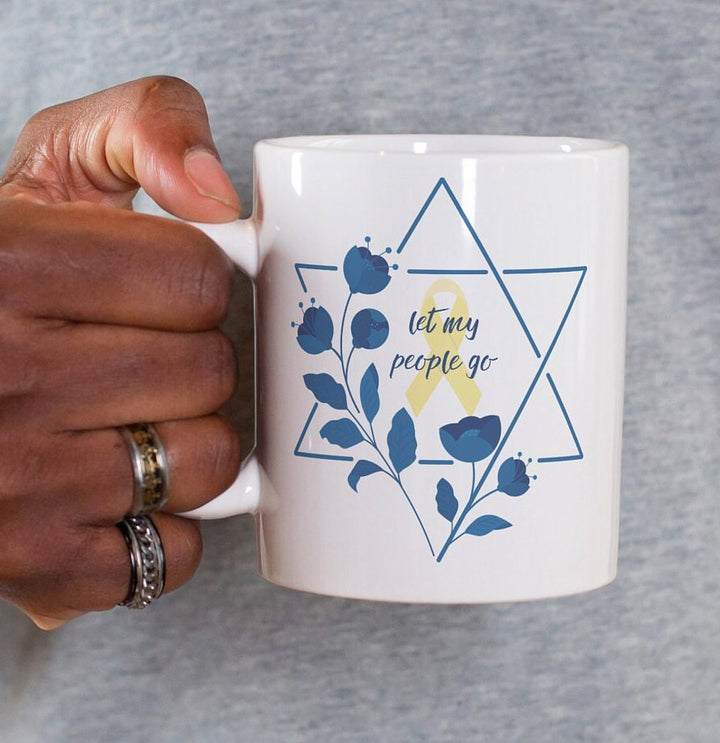 Let My People Go Jewish Coffee Mug for Passover | Free the Hostages Jewish Pride Home Decor Salt and Sparkle