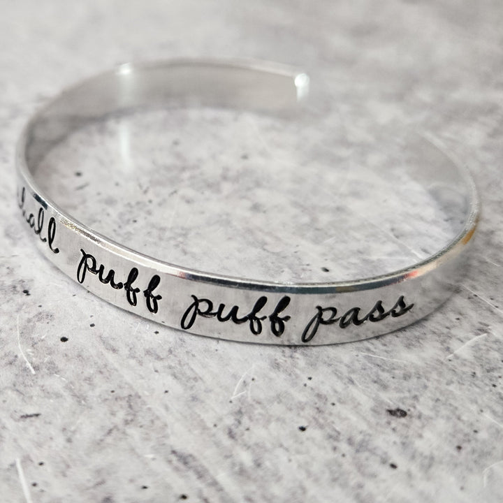 This Too Shall Pass Stacking Cuff Bracelet - Funny Weed Gift for Her Salt and Sparkle