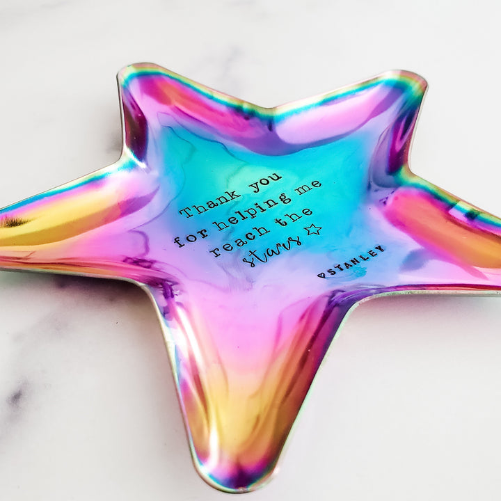 Teacher Appreciation Star Trinket Dish - Thank You Gift for Teacher from Child Salt and Sparkle