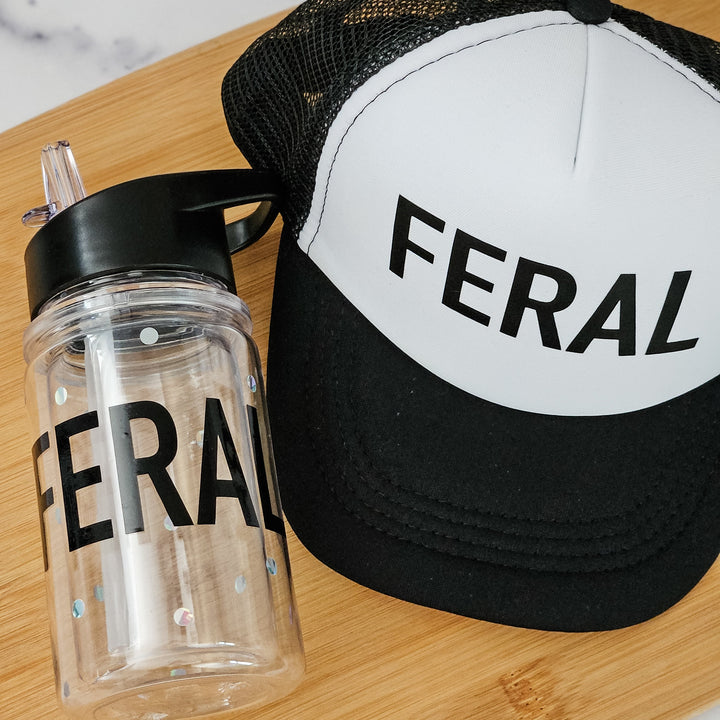 Feral Toddler Sippy Cup - Funny Straw Cup for Toddlers Salt and Sparkle