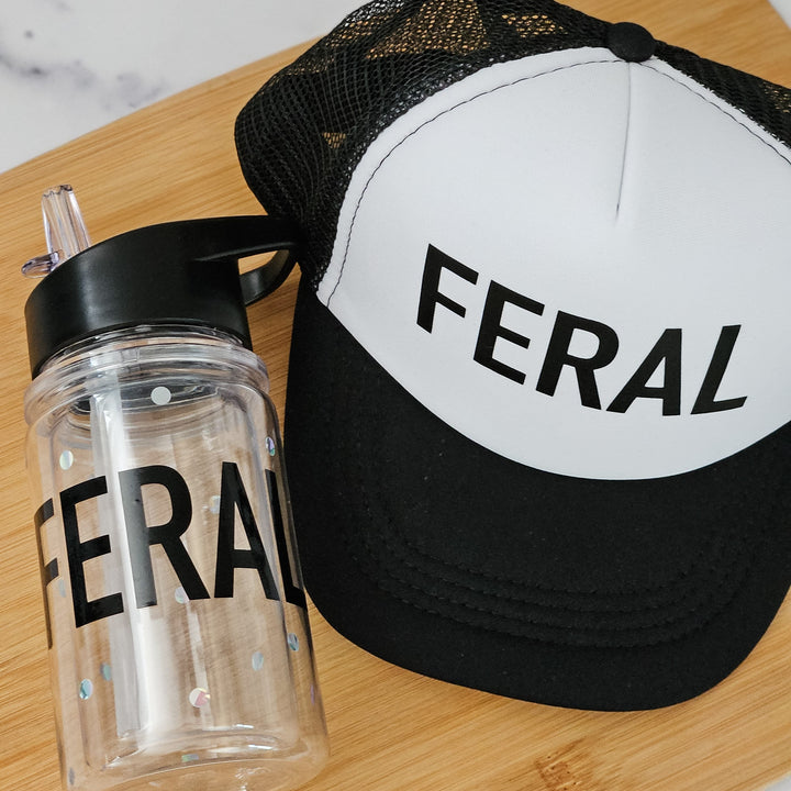 Feral Toddler Sippy Cup - Funny Straw Cup for Toddlers Salt and Sparkle