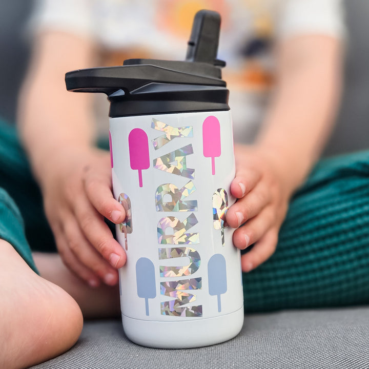 Popsicle Kids Cup - UV Color Changing Preschooler Tumbler for Summer Salt and Sparkle