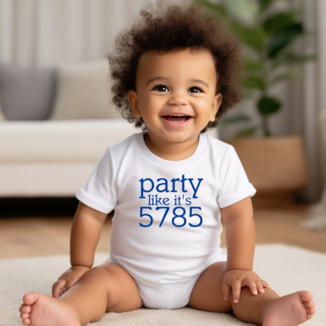 First Rosh Hashana 5785 Baby Bodysuit | Funny Gender Neutral Jewish Outfit for New Year Salt and Sparkle