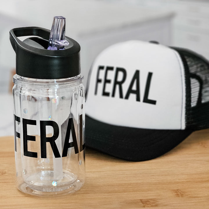 Feral Toddler Sippy Cup - Funny Straw Cup for Toddlers Salt and Sparkle