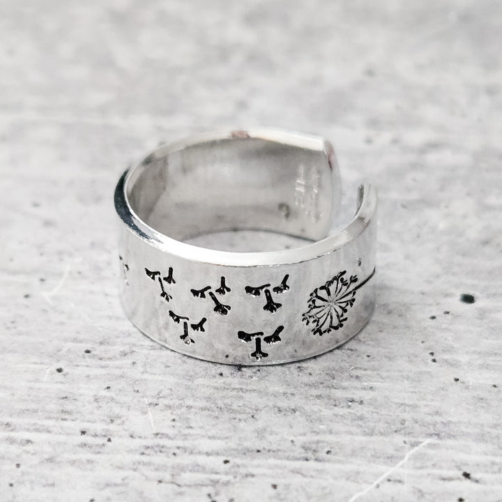 Dandelion Ring - Make a Wish Gift for Daughter Salt and Sparkle