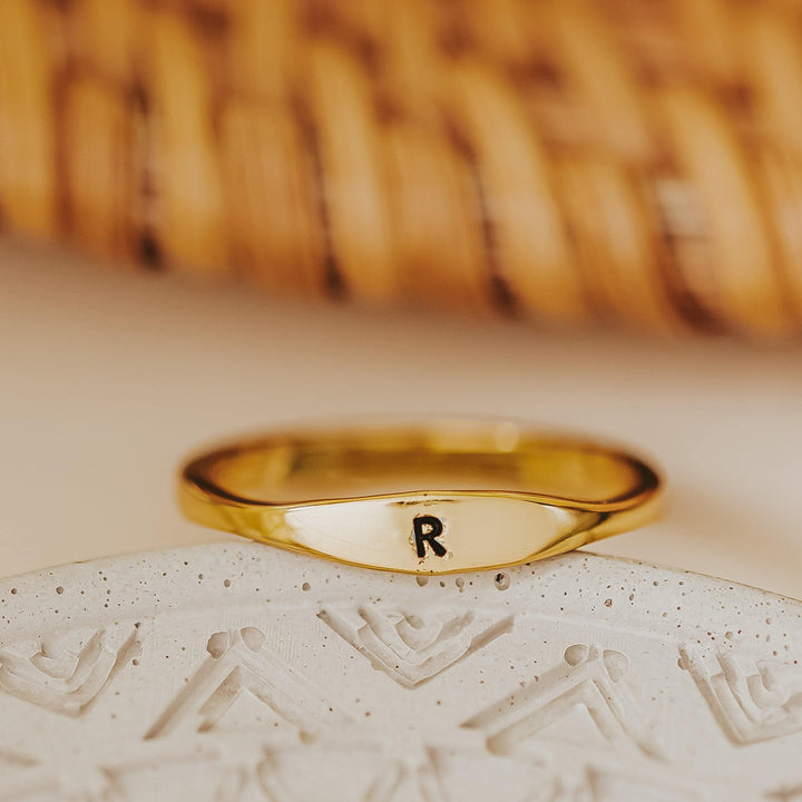 Vegan Dainty Gold Ring Salt and Sparkle