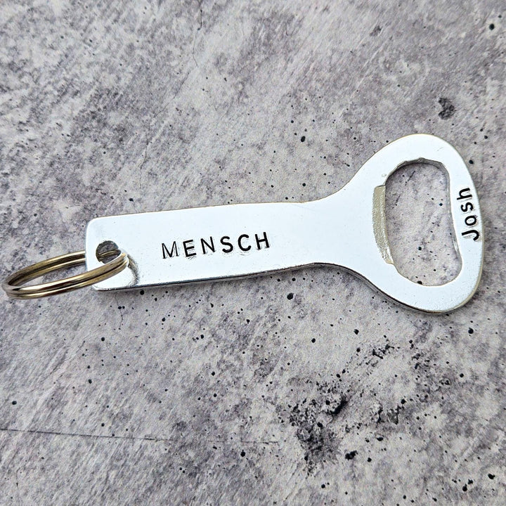 MENSCH Bottle Opener | Jewish Pride Gift for Him Salt and Sparkle