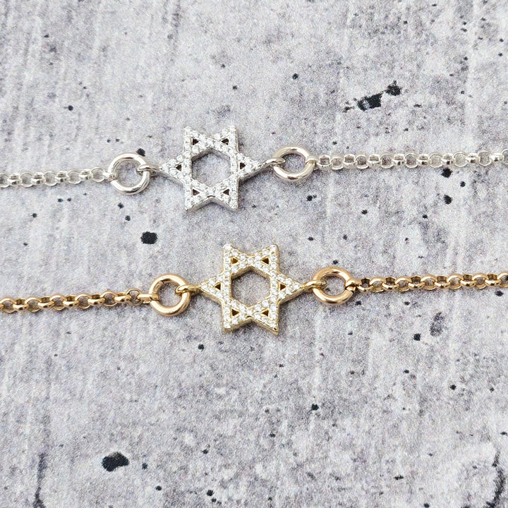 Tiny Star of David Crystal Necklace | Extremely Dainty Magen David Pendant for Her, Jewish Pride Jewelry for Teen, Stand with Israel Jewelry Salt and Sparkle