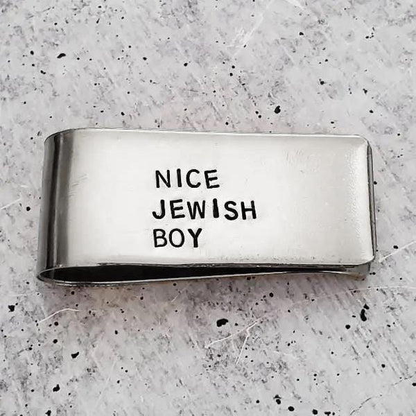 Nice Jewish Boy Money Clip | Jewish Pride Gift for Him Salt and Sparkle