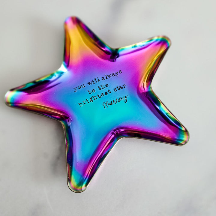 You Will Always Be the Brightest Star, Graduation Keepsake Dish from Parent, Hand Stamped Star Trinket Dish, Personalized Grad Gift 2025 Salt and Sparkle