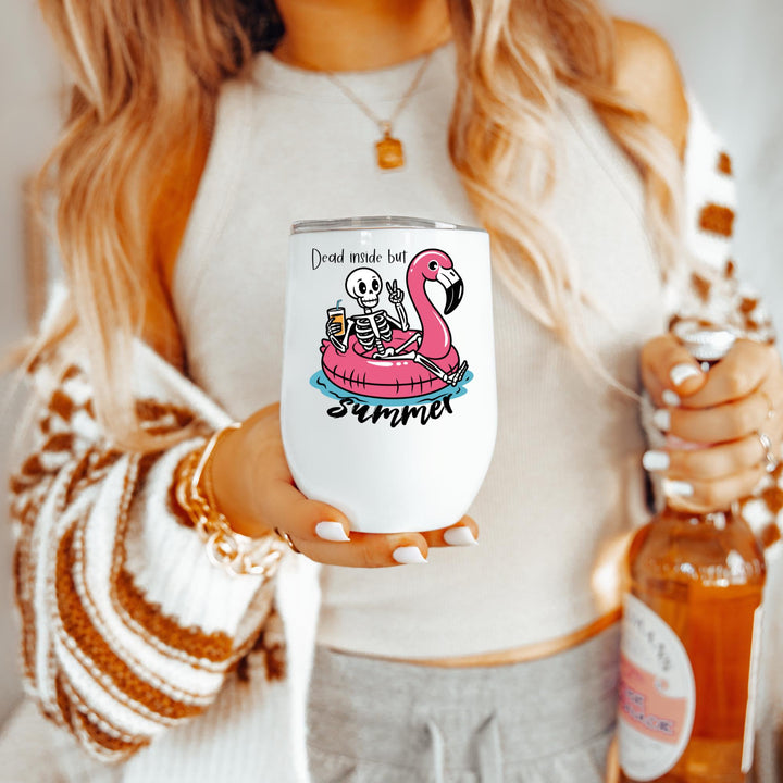 Dead Inside But Summer Wine Tumbler Salt and Sparkle