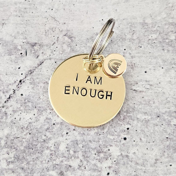 I AM ENOUGH Keychain Salt and Sparkle