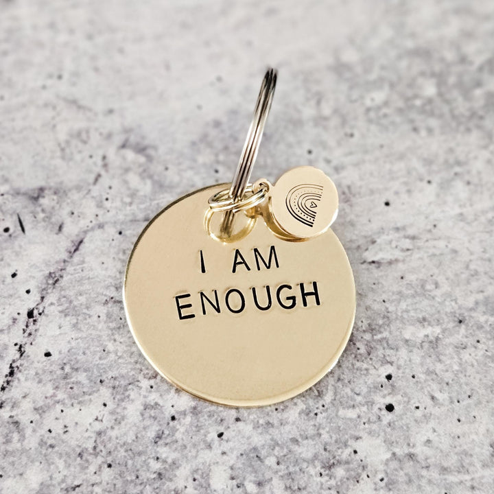 I AM ENOUGH Keychain Salt and Sparkle