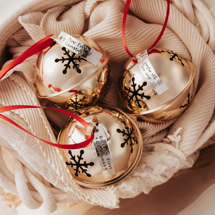 Our First Christmas Giant Jingle Bell Keepsake Ornament Salt and Sparkle