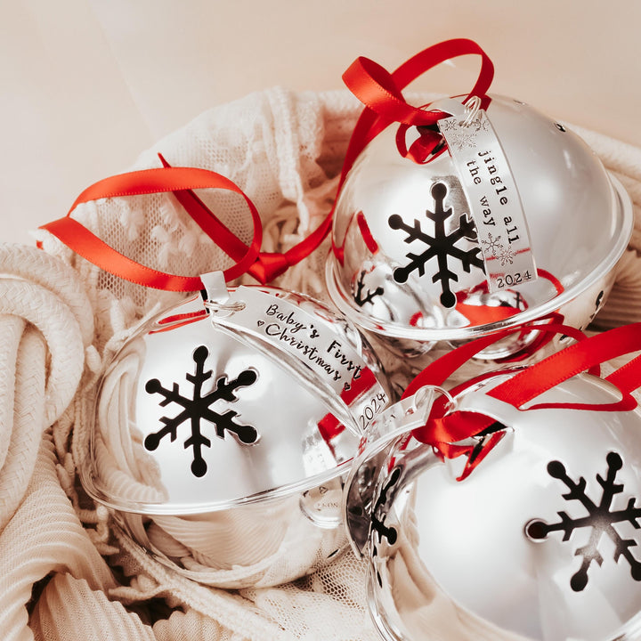 Our First Christmas Giant Jingle Bell Keepsake Ornament Salt and Sparkle