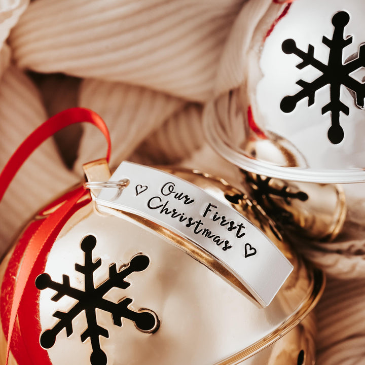 Our First Christmas Giant Jingle Bell Keepsake Ornament Salt and Sparkle