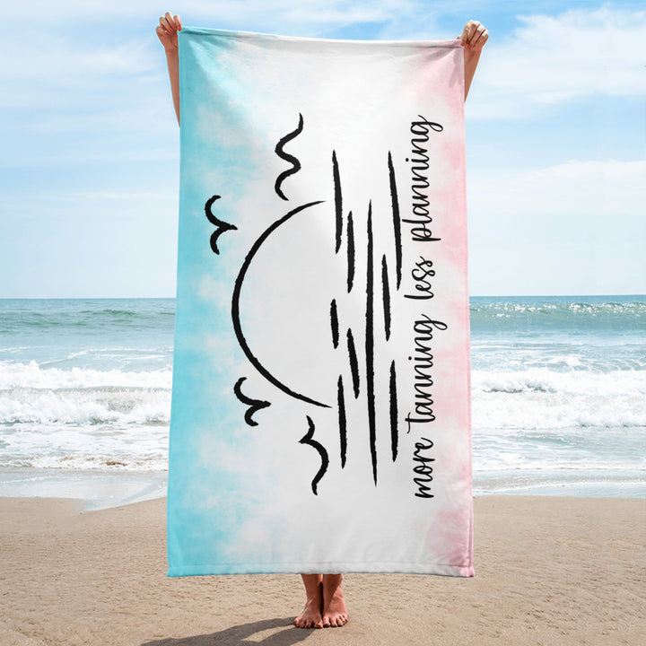 More Tanning Less Planning Towel Salt and Sparkle