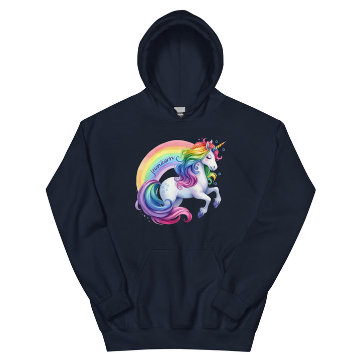 Jewnicorn Rainbow Unicorn Gender Neutral Hooded Sweatshirt Salt and Sparkle