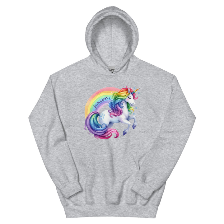 Jewnicorn Rainbow Unicorn Gender Neutral Hooded Sweatshirt Salt and Sparkle