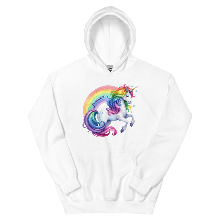 Jewnicorn Rainbow Unicorn Gender Neutral Hooded Sweatshirt Salt and Sparkle