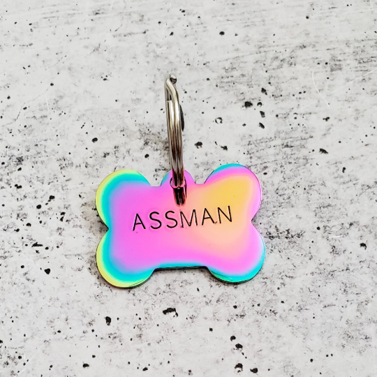 ASSMAN Bone-Shaped Pet Tag Salt and Sparkle