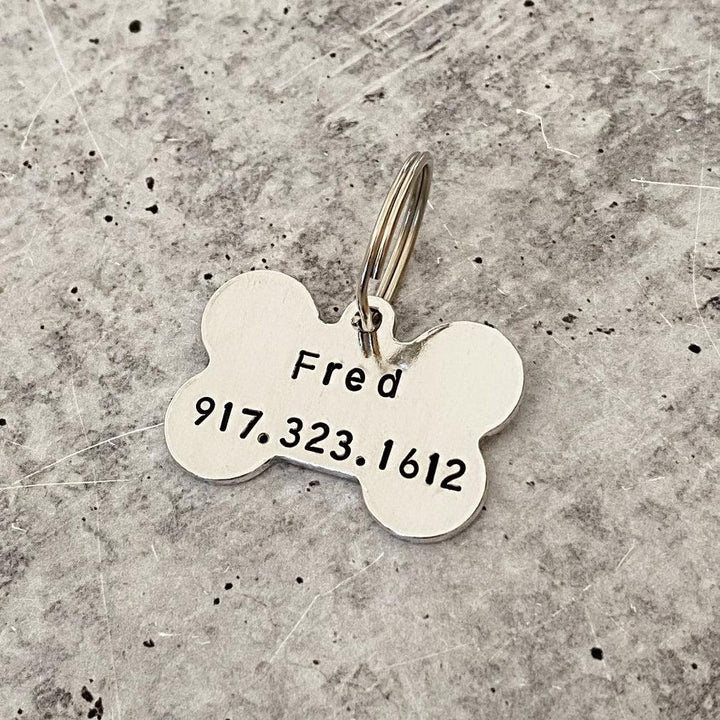 ASSMAN Bone-Shaped Pet Tag Salt and Sparkle