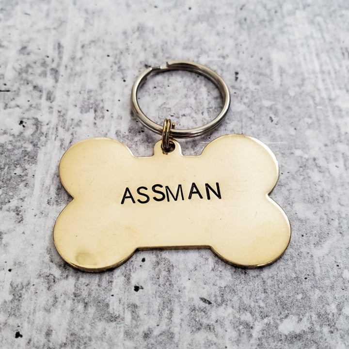ASSMAN Bone-Shaped Pet Tag Salt and Sparkle