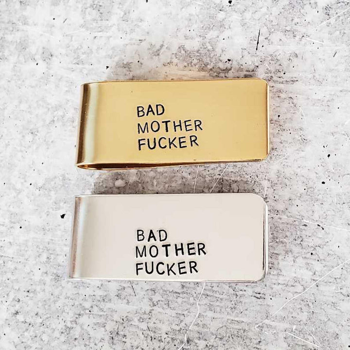 BAD MOTHERFUCKER Money Clip Salt and Sparkle