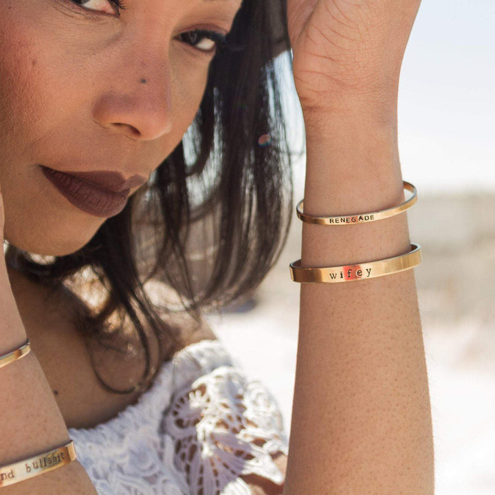 BADASS Skinny Cuff Bracelet Salt and Sparkle