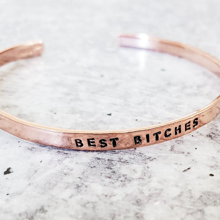 BEST BITCHES Skinny Cuff Bracelet Salt and Sparkle