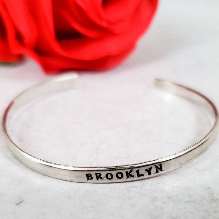 BROOKLYN Skinny Cuff Bracelet Salt and Sparkle