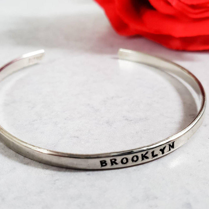 BROOKLYN Skinny Cuff Bracelet Salt and Sparkle