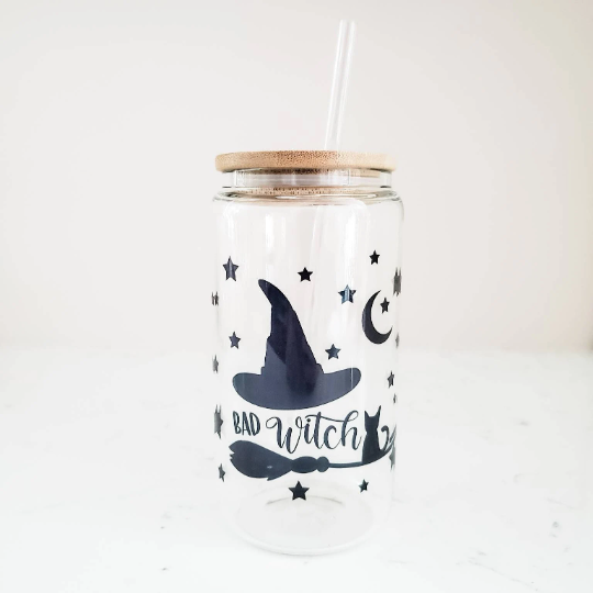 Bad Witch Iced Coffee Cup Salt and Sparkle