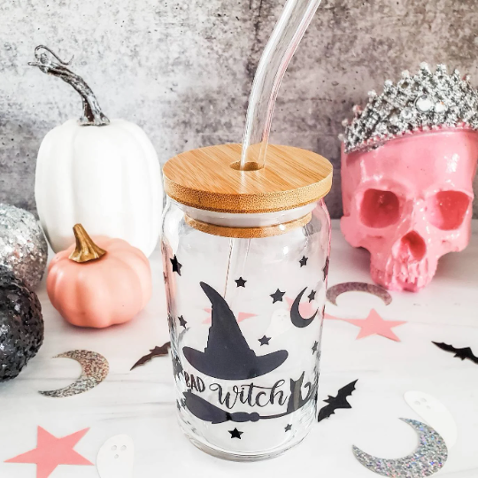 Bad Witch Iced Coffee Cup Salt and Sparkle