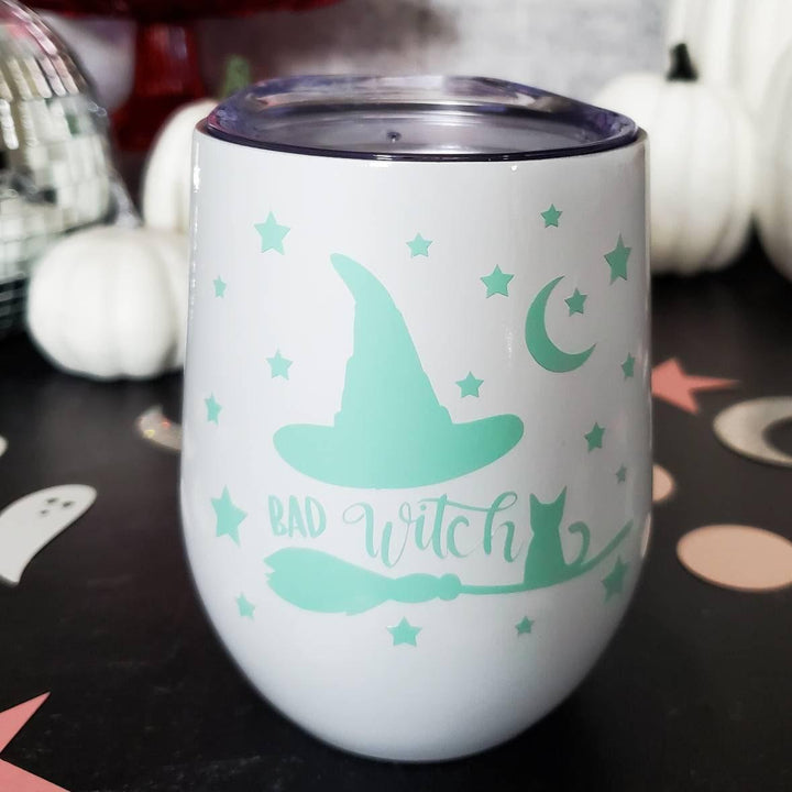 Bad Witch Pastel Halloween Wine Tumbler Salt and Sparkle