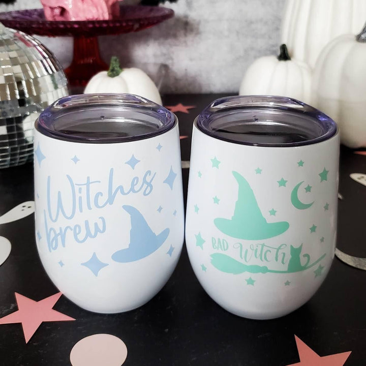 Bad Witch Pastel Halloween Wine Tumbler Salt and Sparkle